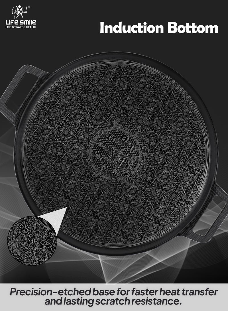 Life Smile 40cm Hybrid Stainless Steel Non-Stick Pizza Pan with Induction Base - Image 2